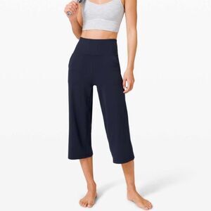 Lululemon Align High‎ Rise Wide Leg Crop Pant 23" True Navy Size 4 New With Tags